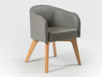 SALMA - Upholstered leather chair with armrests by Liqui Contracts - view 2